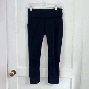 Lululemon Pace Rival Crop 22" Black Luxtreme Size 6